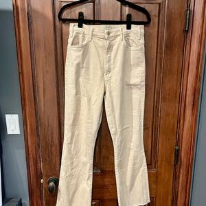 MOTHER Beige Denim Pants